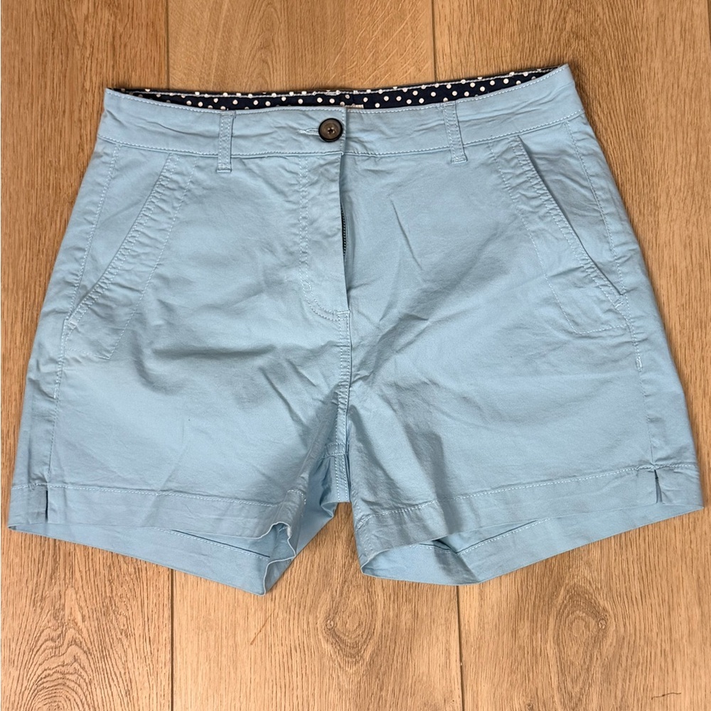 Boden Light Blue Cotton Blend Women's Shorts Size 8 4” Inseam